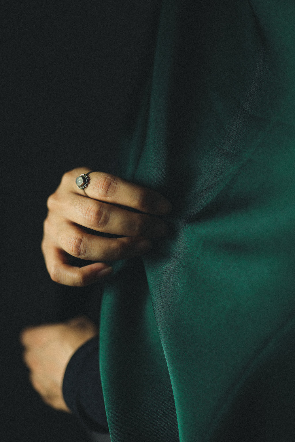 Green Silk Hijab